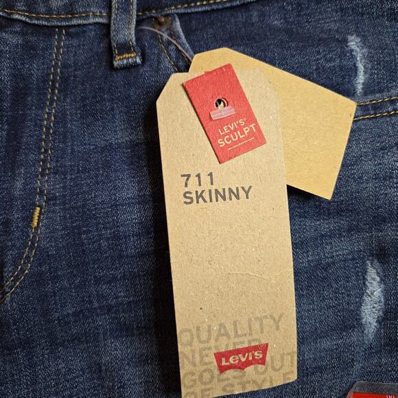 NWT Levi's Mid Rise 711 Skinny Fit Jeans in Little Secret Women's Size 30 - Picture 8 of 9